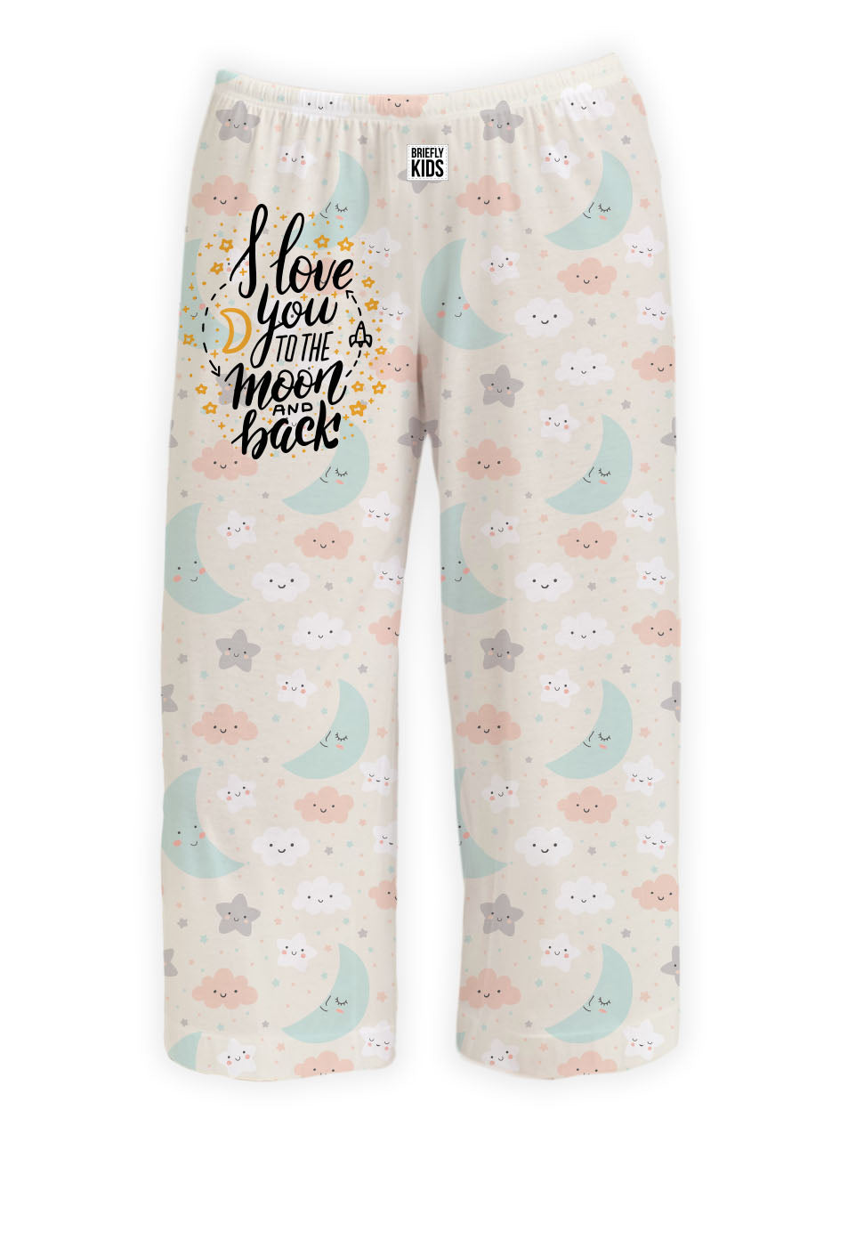 BRIEF INSANITY Briefly Kids | I Love You to the Moon and Back Pajama Pants