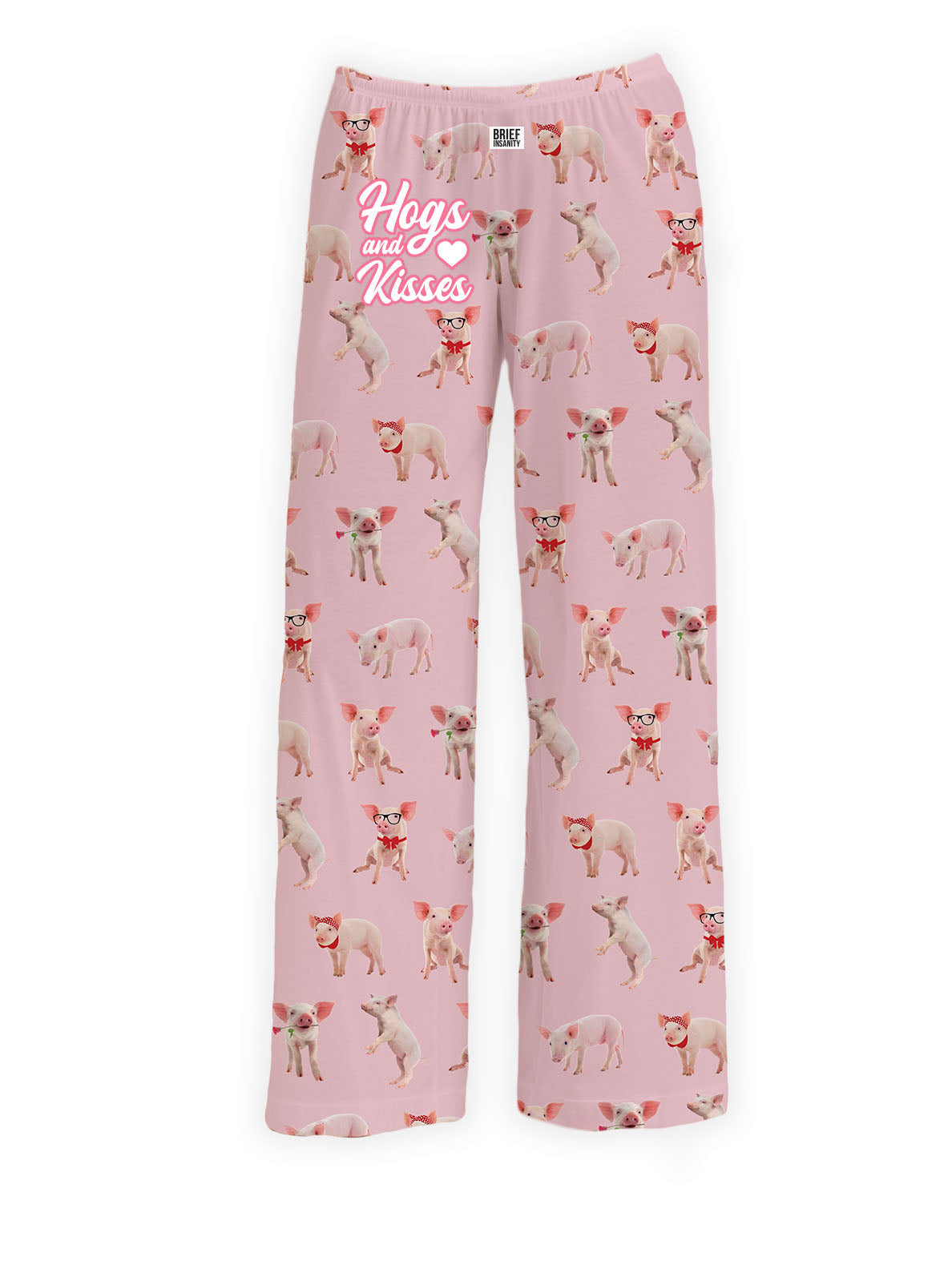 BRIEF INSANITY Hogs And Kisses Pajama Lounge Pants