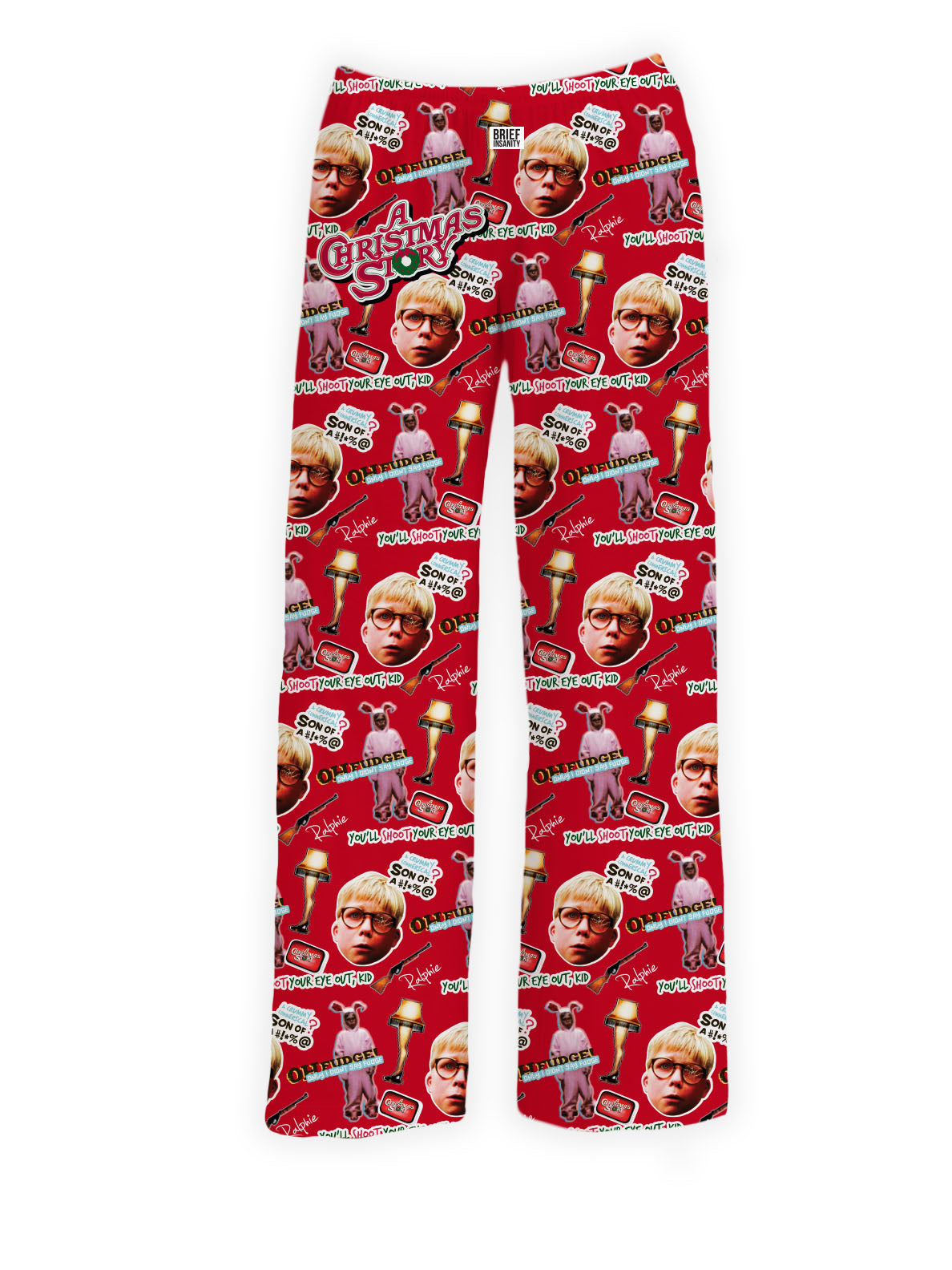 Red Ralphie Xmas Story Pajama Pants