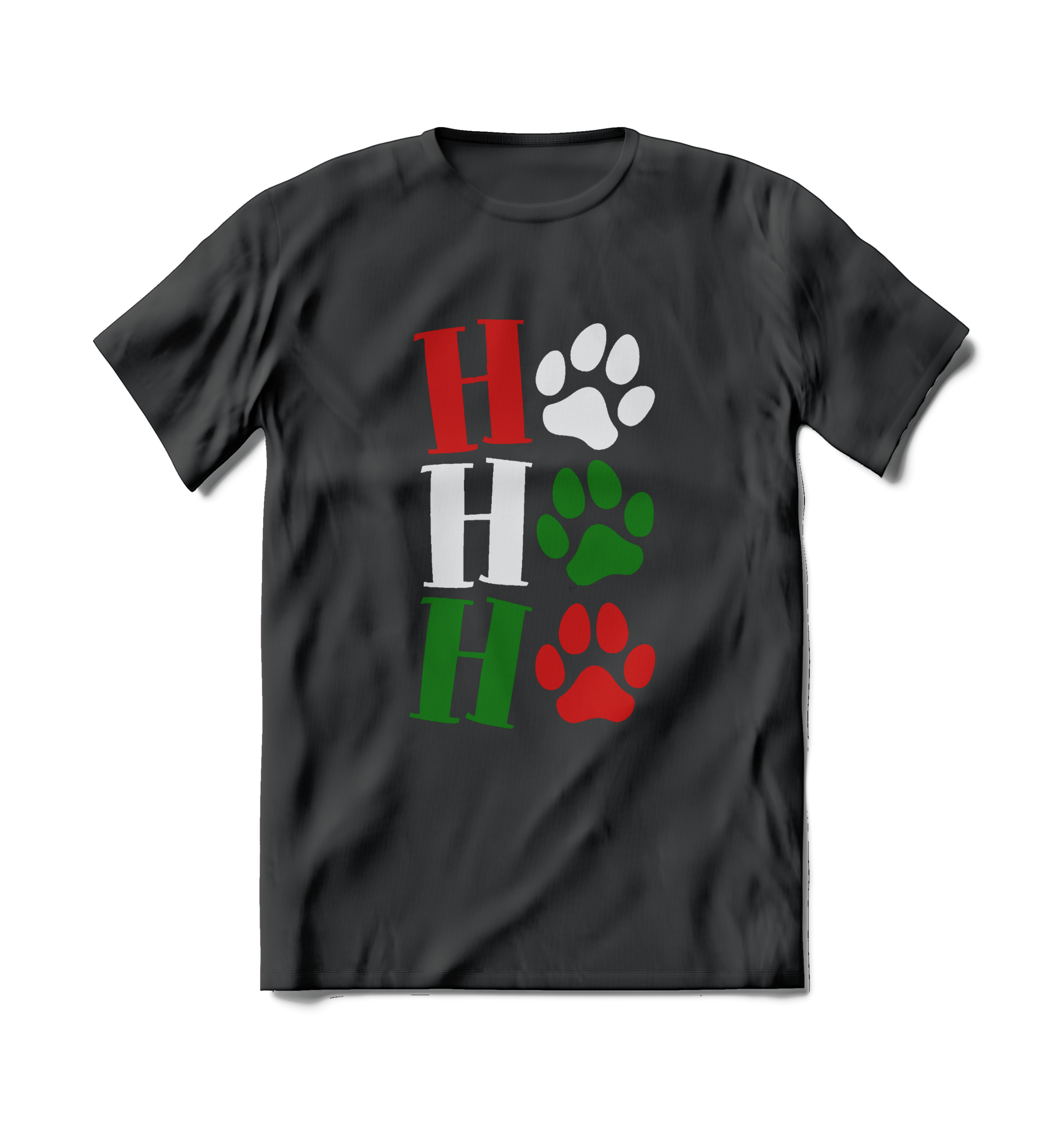 BRIEF INSANITY Festive Paws Short Sleeve T-shirt