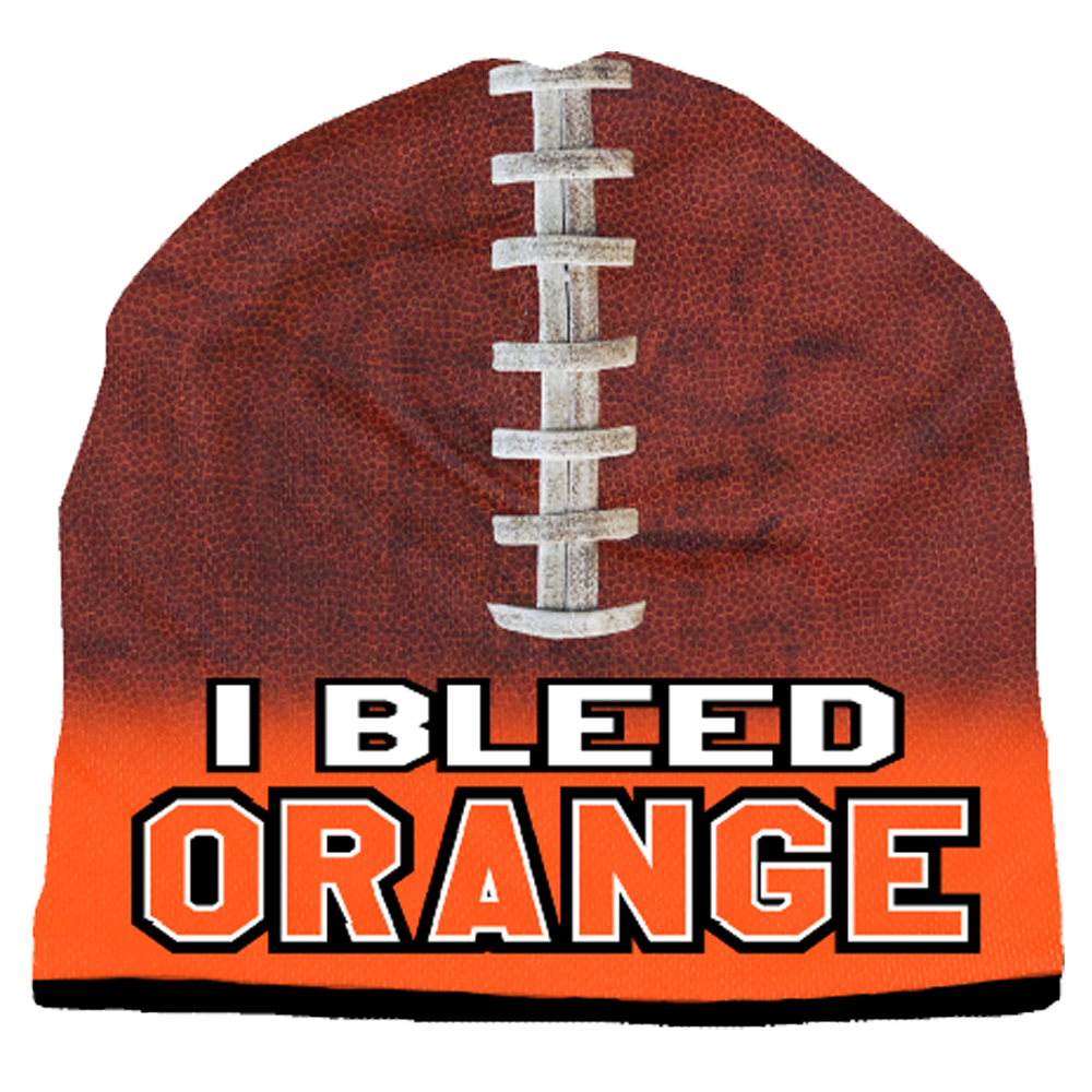 BRIEF INSANITY Orange and White State Pride Beanie
