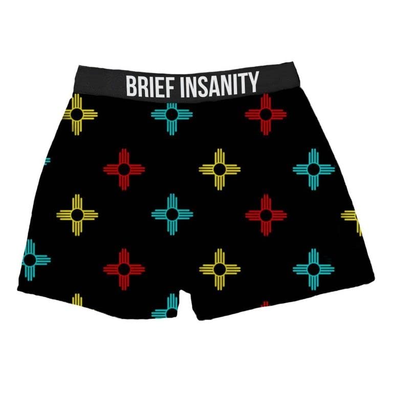 BRIEF INSANITY Zia Symbol Pattern Boxer Shorts