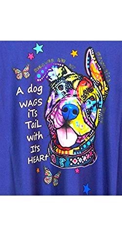 BRIEF INSANITY A Dog Wags It's Tail Night Shirt close up