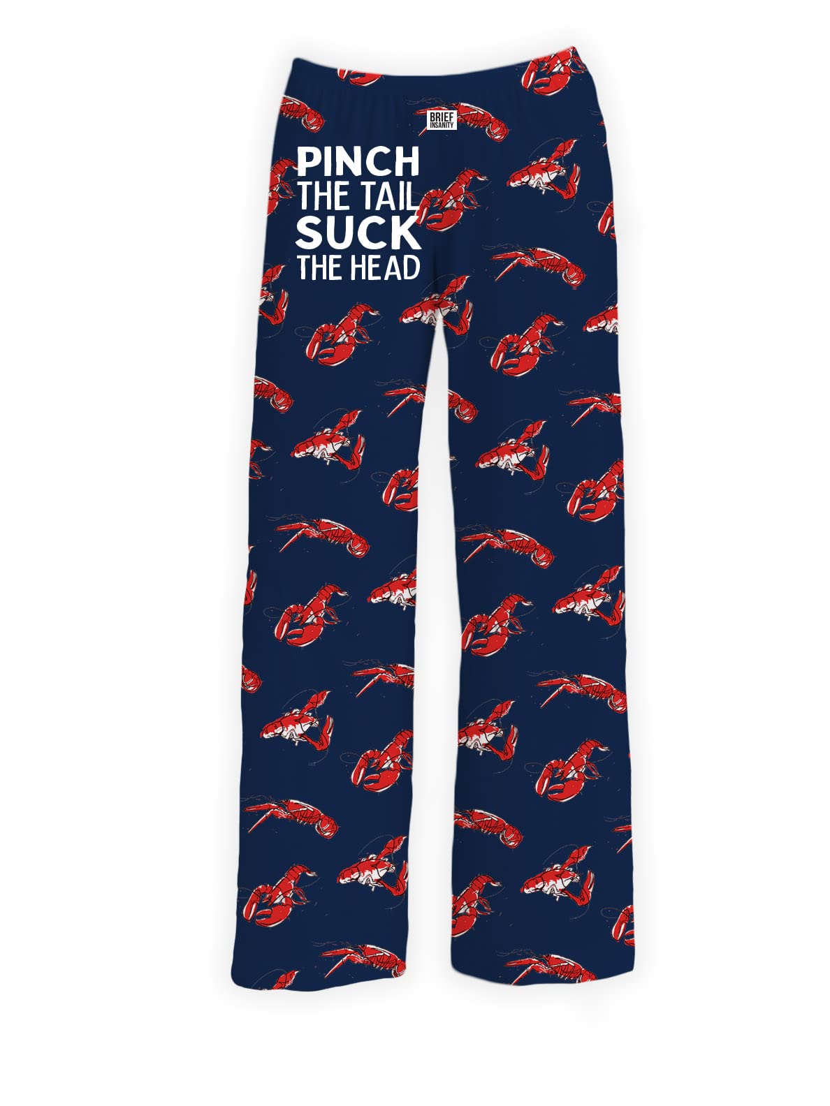 BRIEF INSANITY Lobster "Pinch the Tail, Suck the Head" Pajama Pants