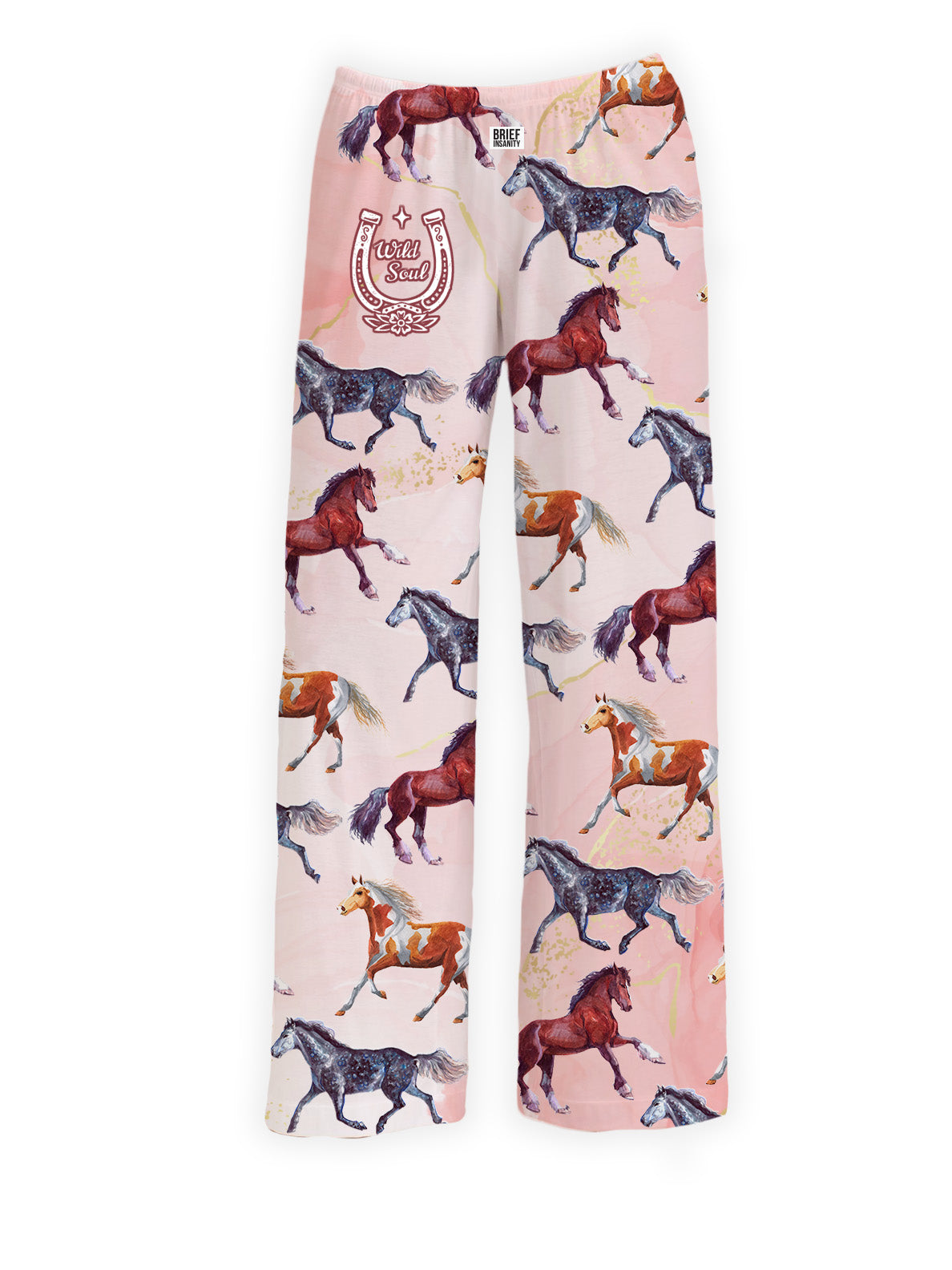 BRIEF INSANITY Wild Soul Horse Pajama Lounge Pants
