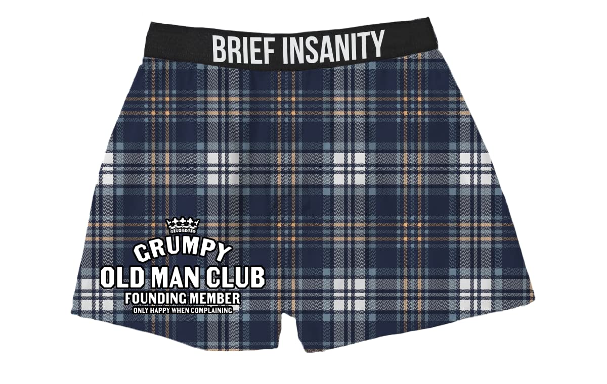 BRIEF INSANITY Grumpy Old Man Club Founding Member Boxer Shorts
