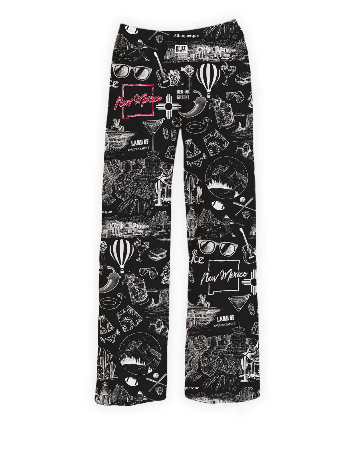 BRIEF INSANITY New Mexico Chalkboard Pajama Pants