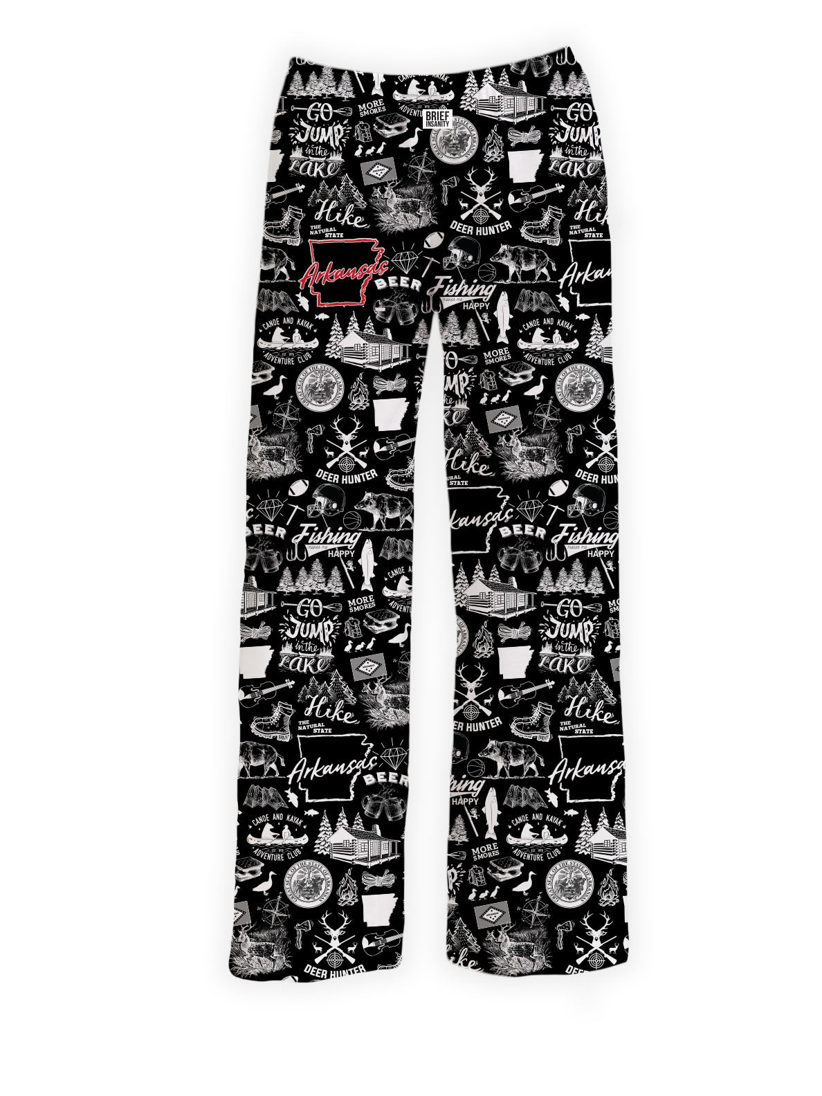 BRIEF INSANITY Arkansas Chalkboard Pajama Lounge Pants