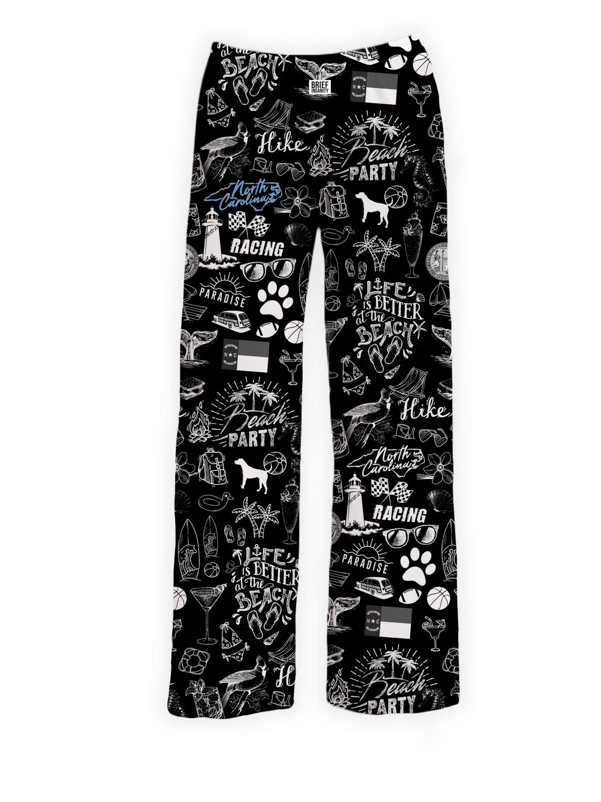 BRIEF INSANITY North Carolina Chalkboard Pajama Pants