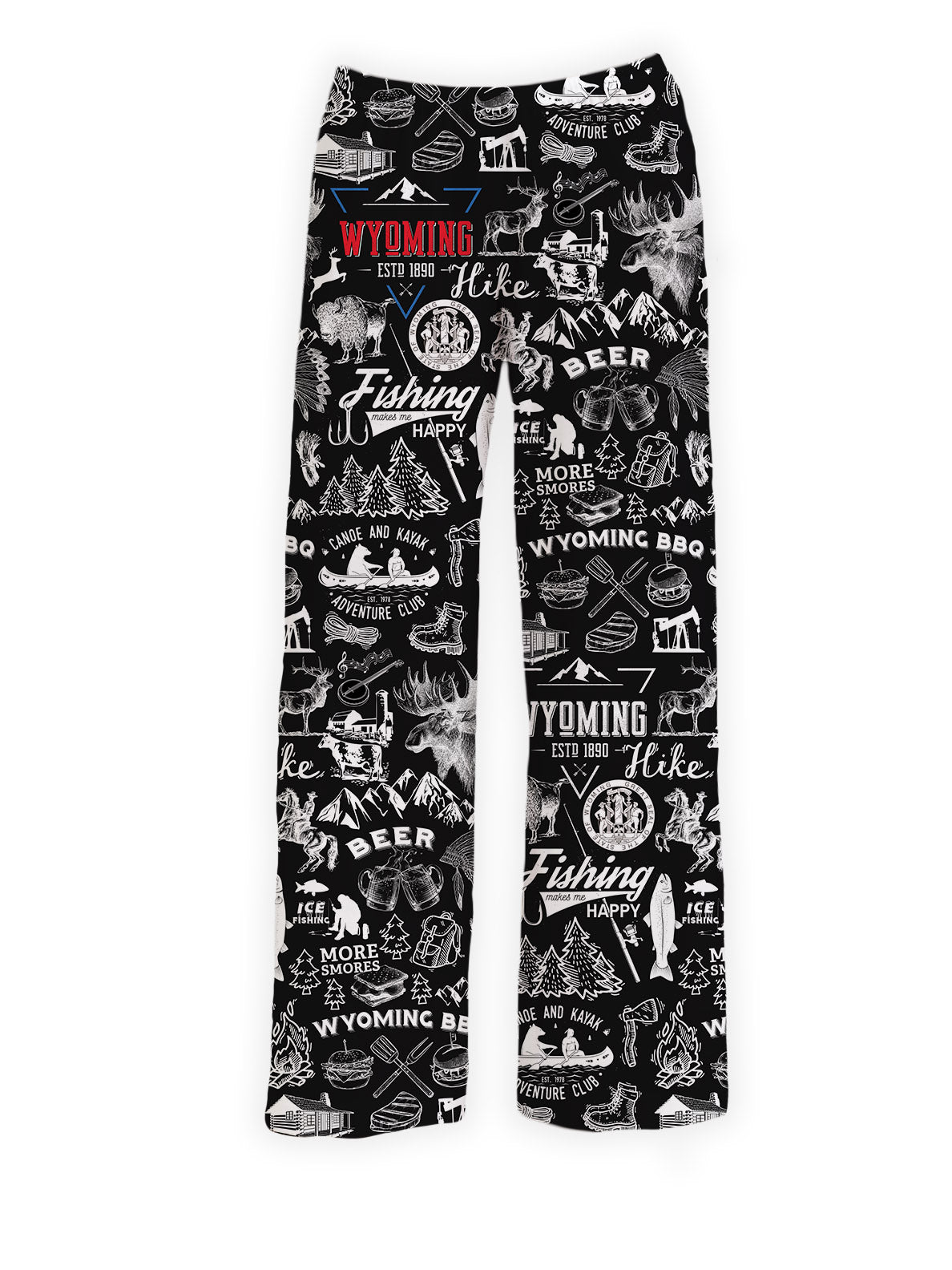 BRIEF INSANITY Wyoming Chalkboard Pajama Lounge Pants