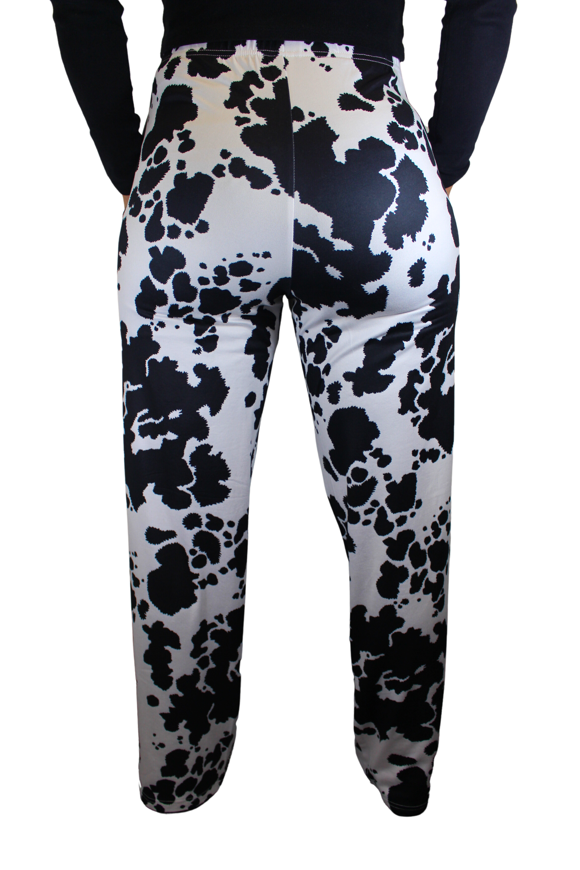 Party 'Till The Cows Come Home pajama lounge pants on model (back view)