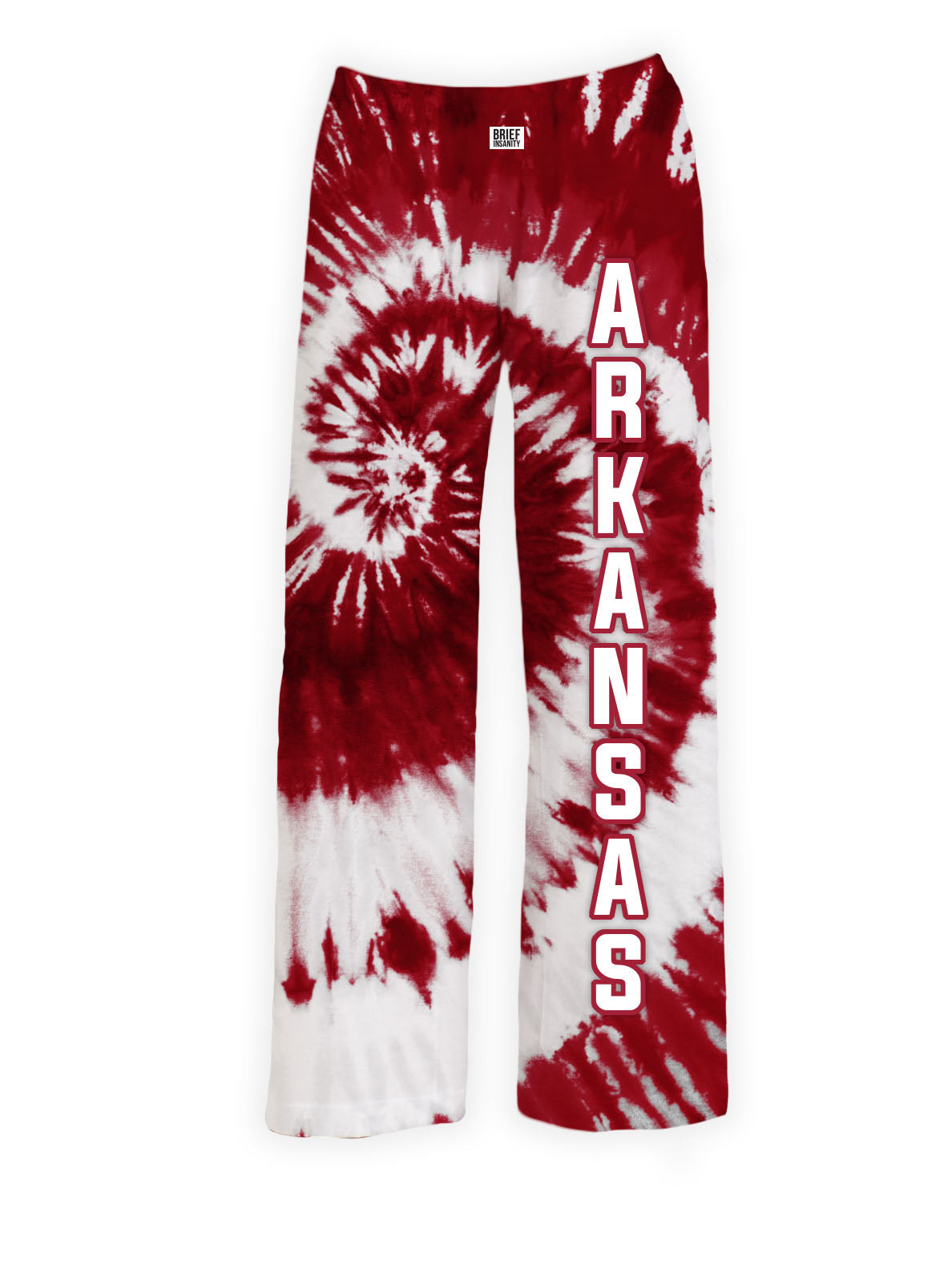 BRIEF INSANITY Arkansas Tie-Dye Pajama Pants