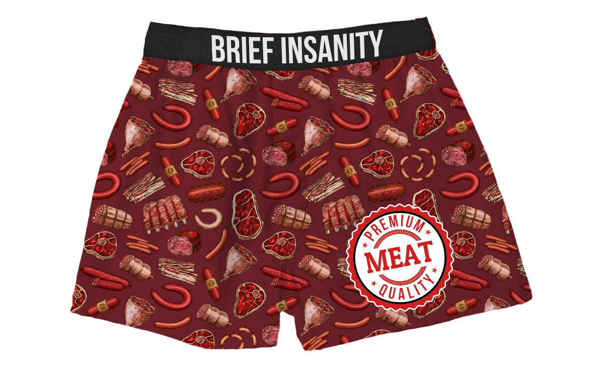 BRIEF INSANITY Premium Quality Meat Boxer Shorts