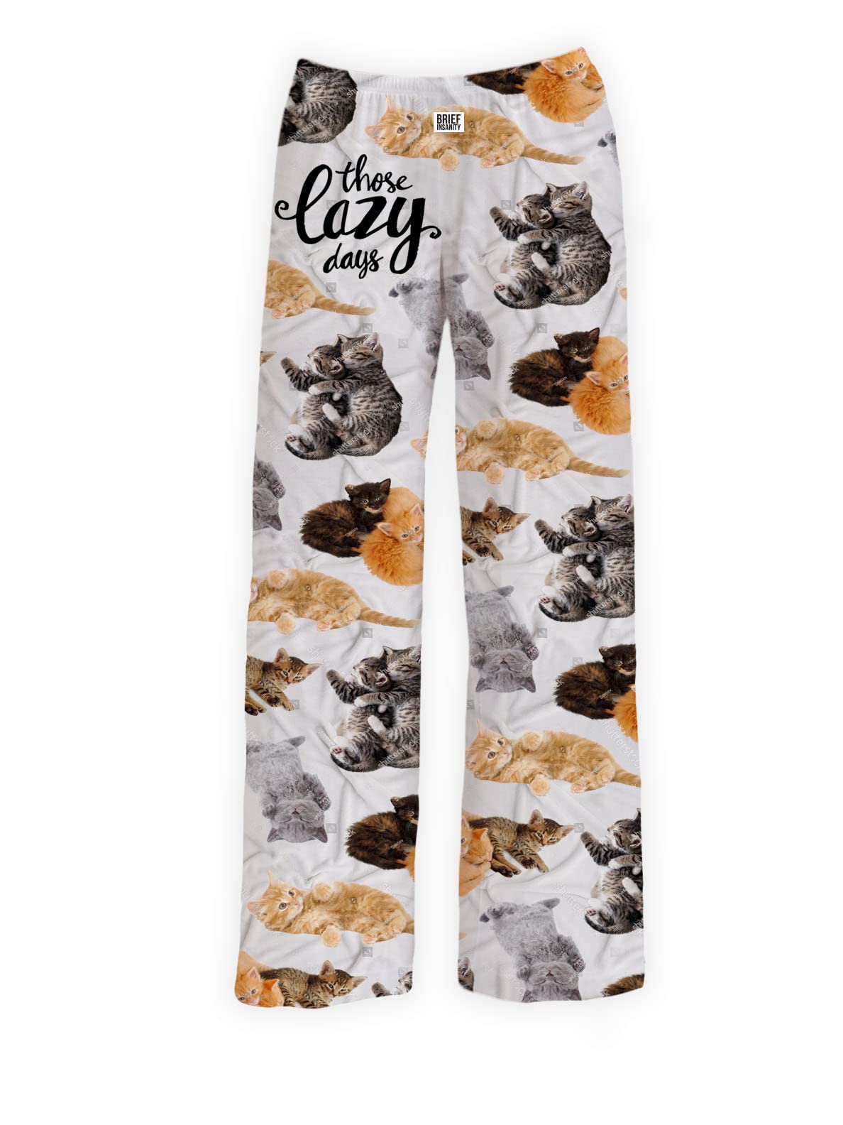 BRIEF INSANITY Those Lazy Days Cat Themed Pajama Pants