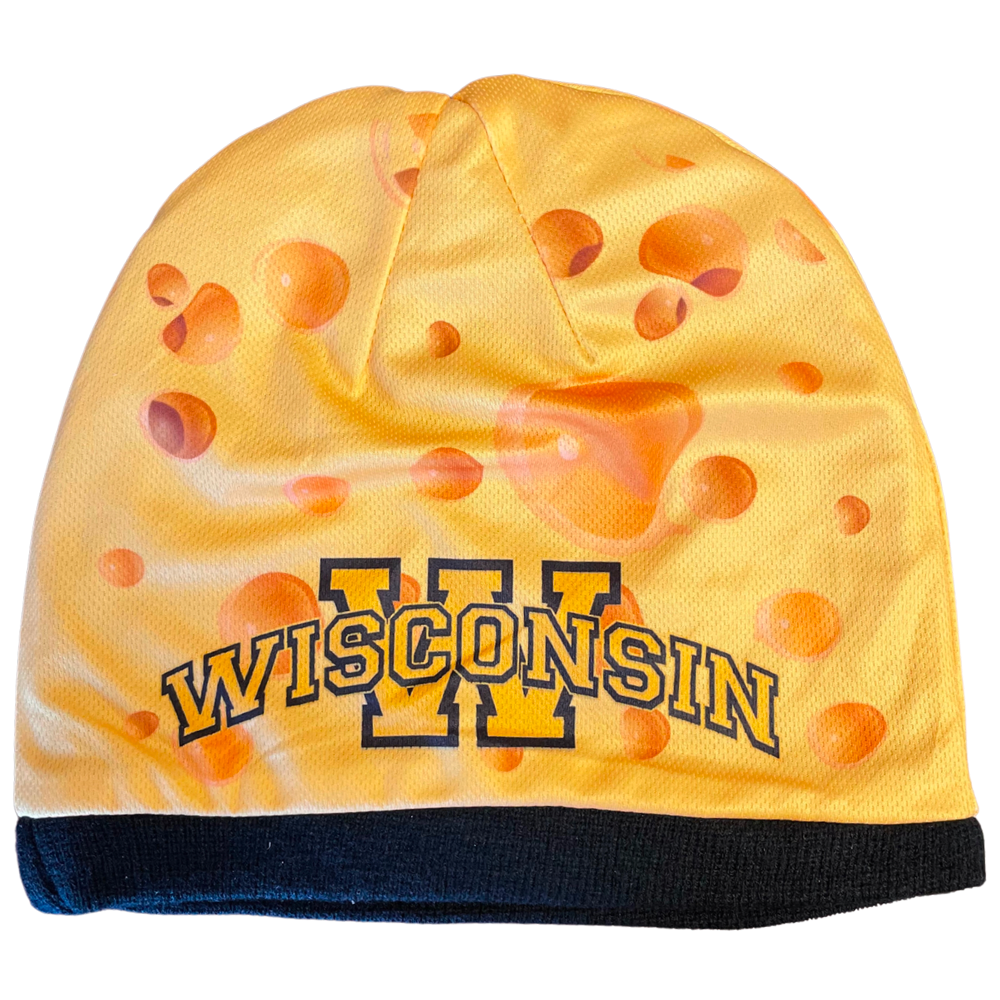 BRIEF INSANITY Wisconsin Cheese Head Adult Beanie - Front