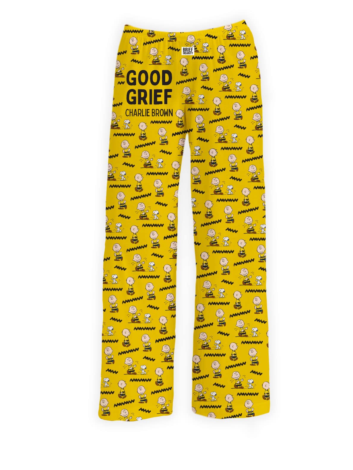 BRIEF INSANITY Peanuts Good Grief Charlie Brown Pajama Pants
