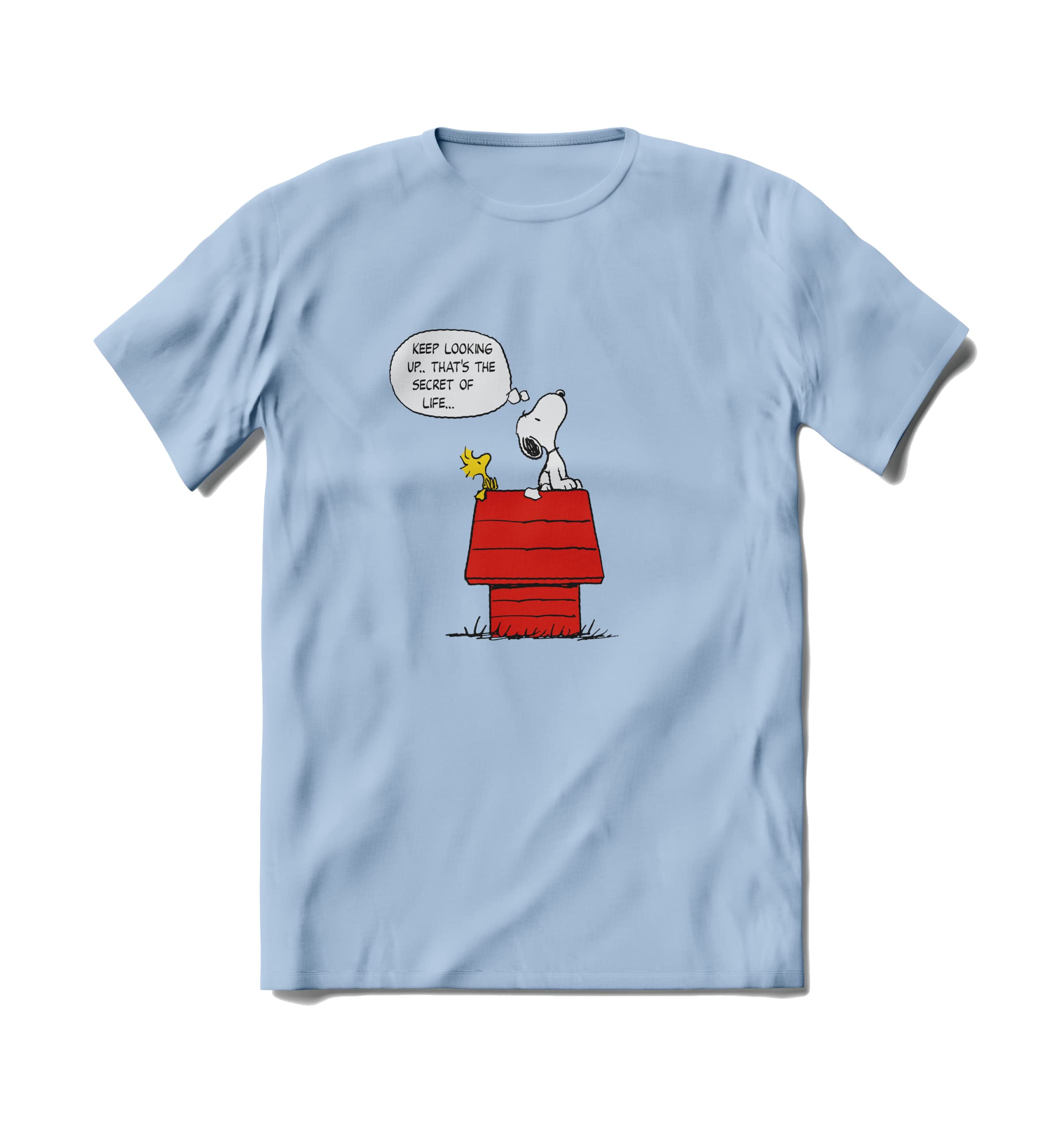 BRIEF INSANITY Peanuts Snoopy Keep Looking Up Unisex Short Sleeve T-Shirt