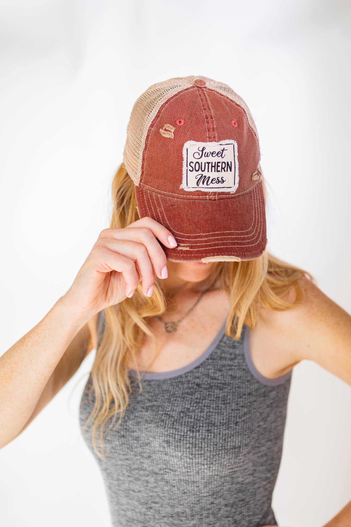 BRIEF INSANITY Vintage Distressed Trucker Adult Hat