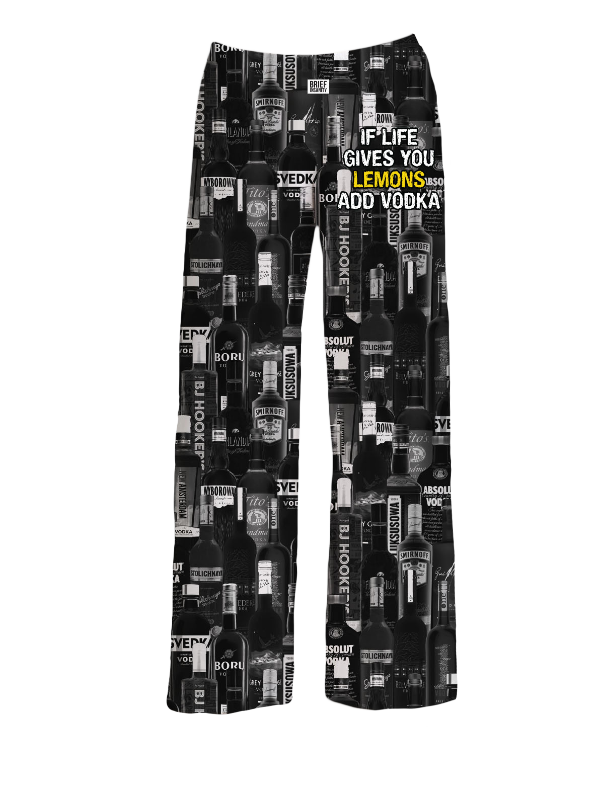 BRIEF INSANITY Vodka and Lemons Pajama Pants