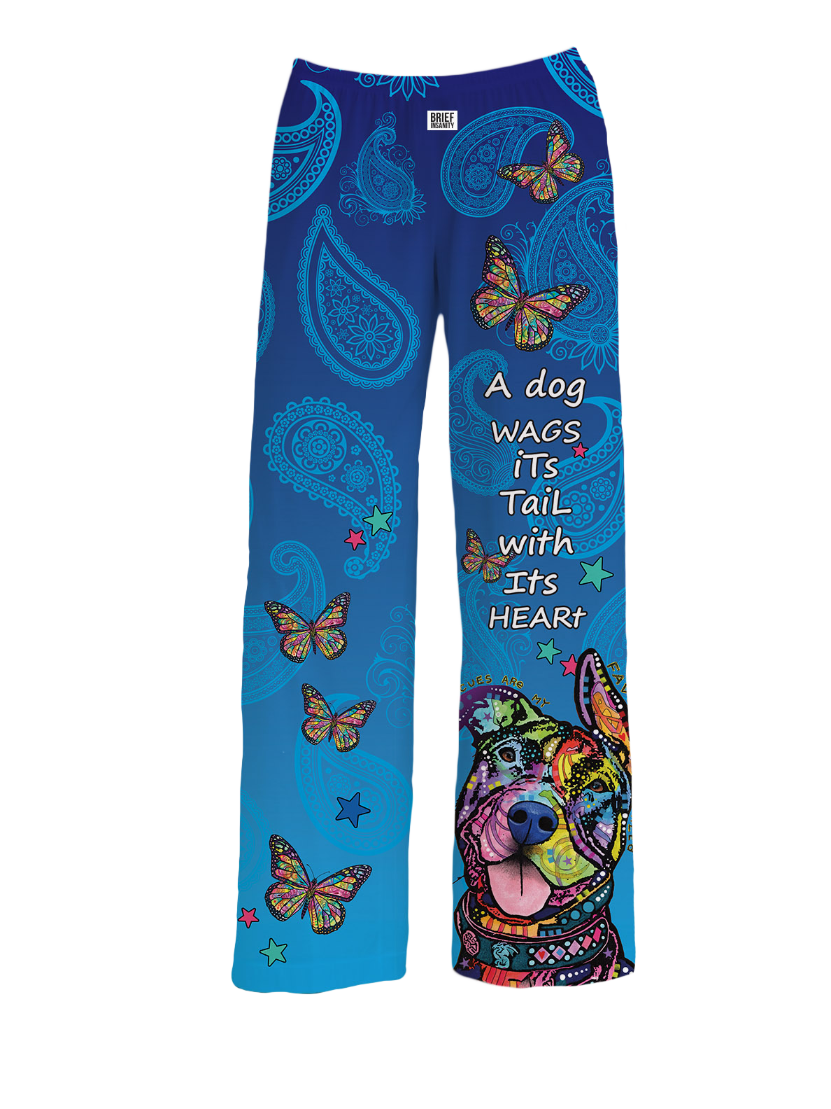 BRIEF INSANITY Wags Its Tail With Its Heart Pajama Pants