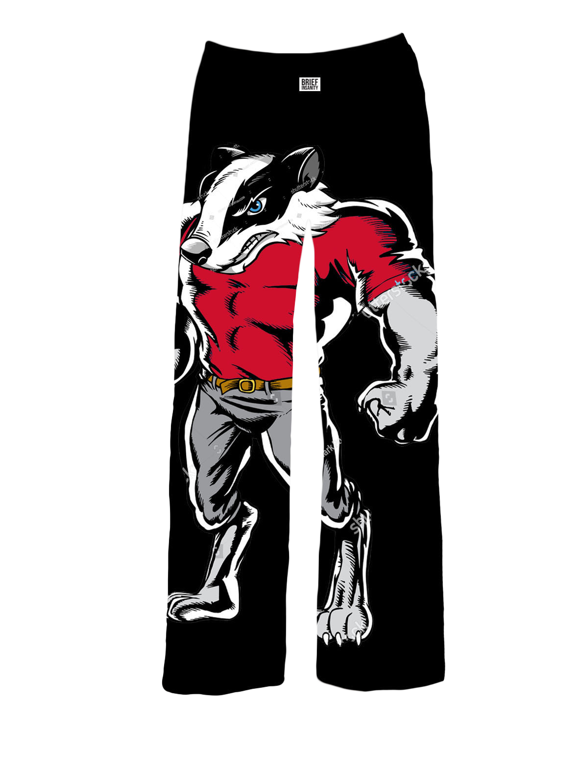 BRIEF INSANITY Badger Mascot Pajama Pants