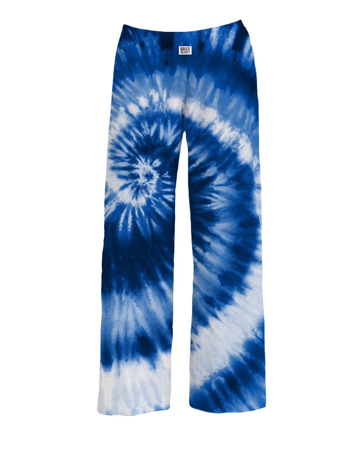 BRIEF INSANITY Blue and White Tie-Dye Pajama Pants