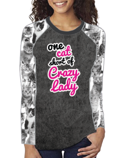 BRIEF INSANITY One Cat Short Of Crazy Shirt