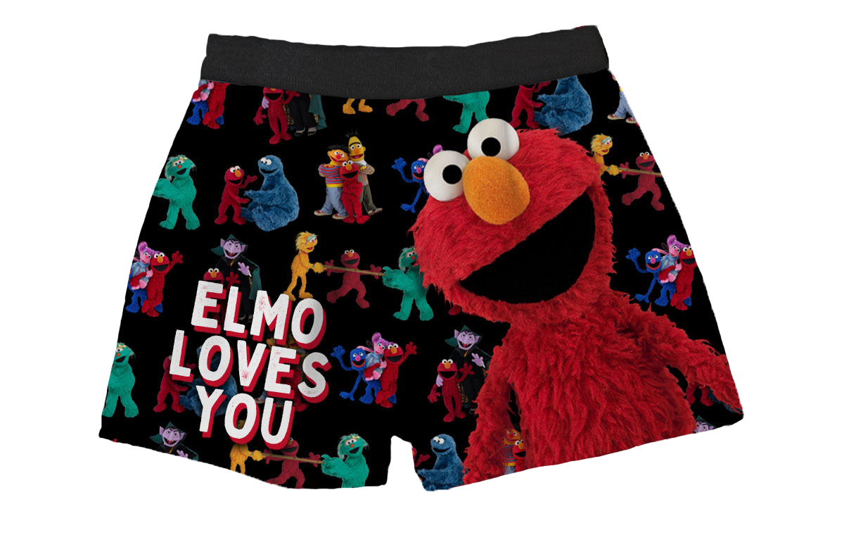 BRIEF INSANITY Sesame Street Elmo Boxer Shorts