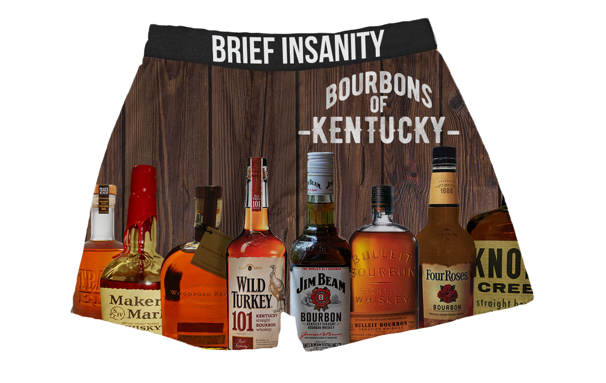 BRIEF INSANITY Bourbons of Kentucky Boxer Shorts