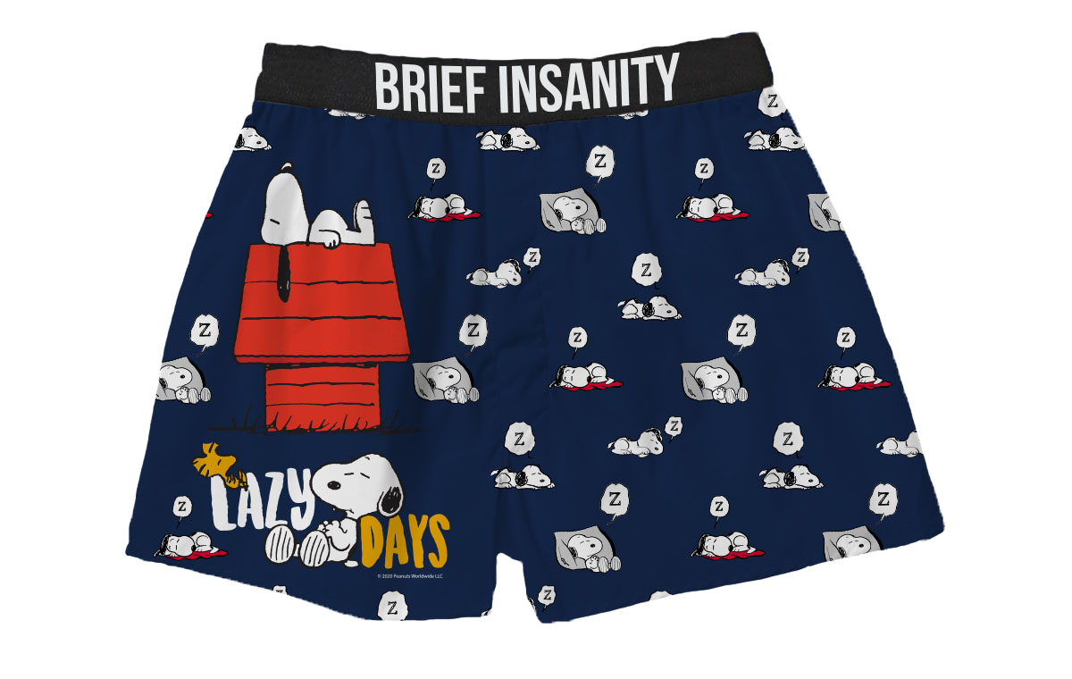 BRIEF INSANITY Snoopy Lazy Days Boxer Shorts