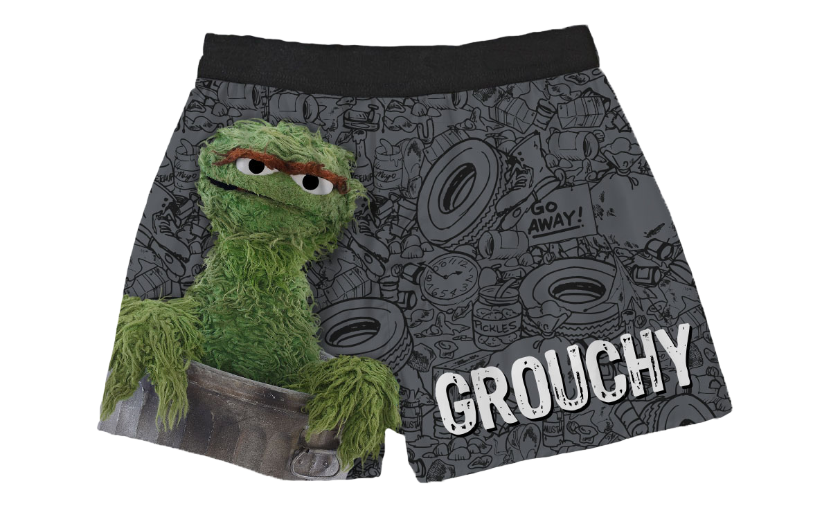 Sesame Street Oscar The Grouch Boxer Shorts