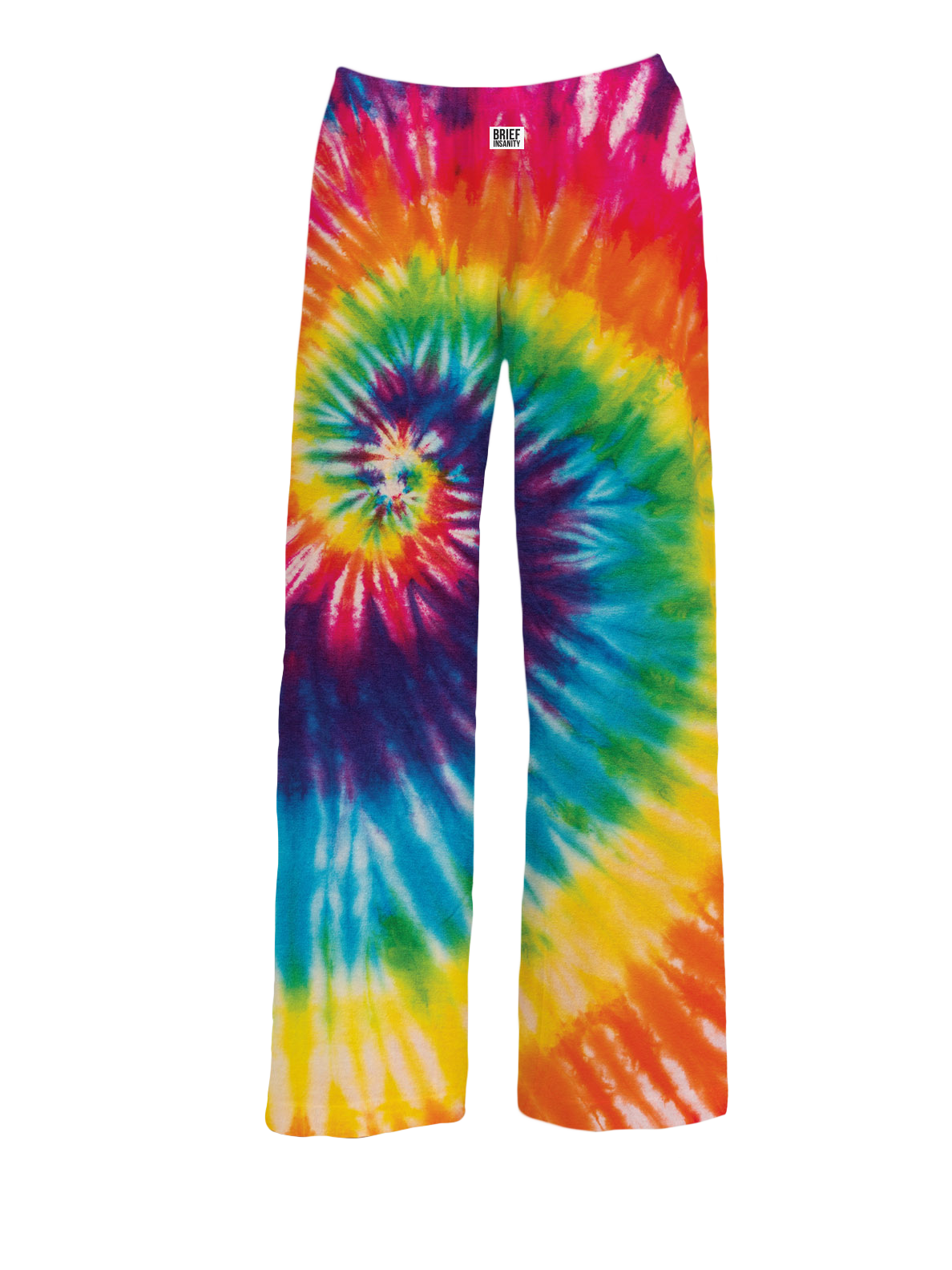 BRIEF INSANITY Rainbow Tie-Dye Pajama Lounge Pants