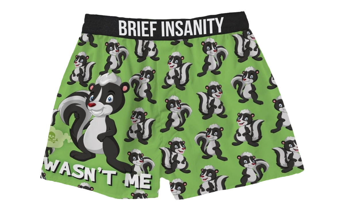 Skunk Wasn't Me Boxer Shorts Brief Insanity Brief Insanity