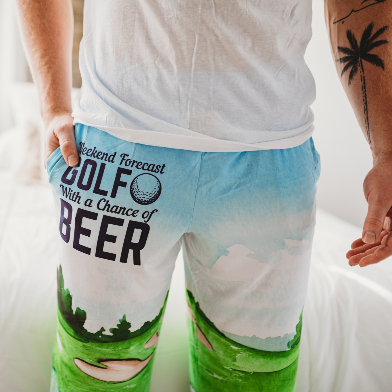 Golf With A Chance of Beer Pajama Lounge Pants front view