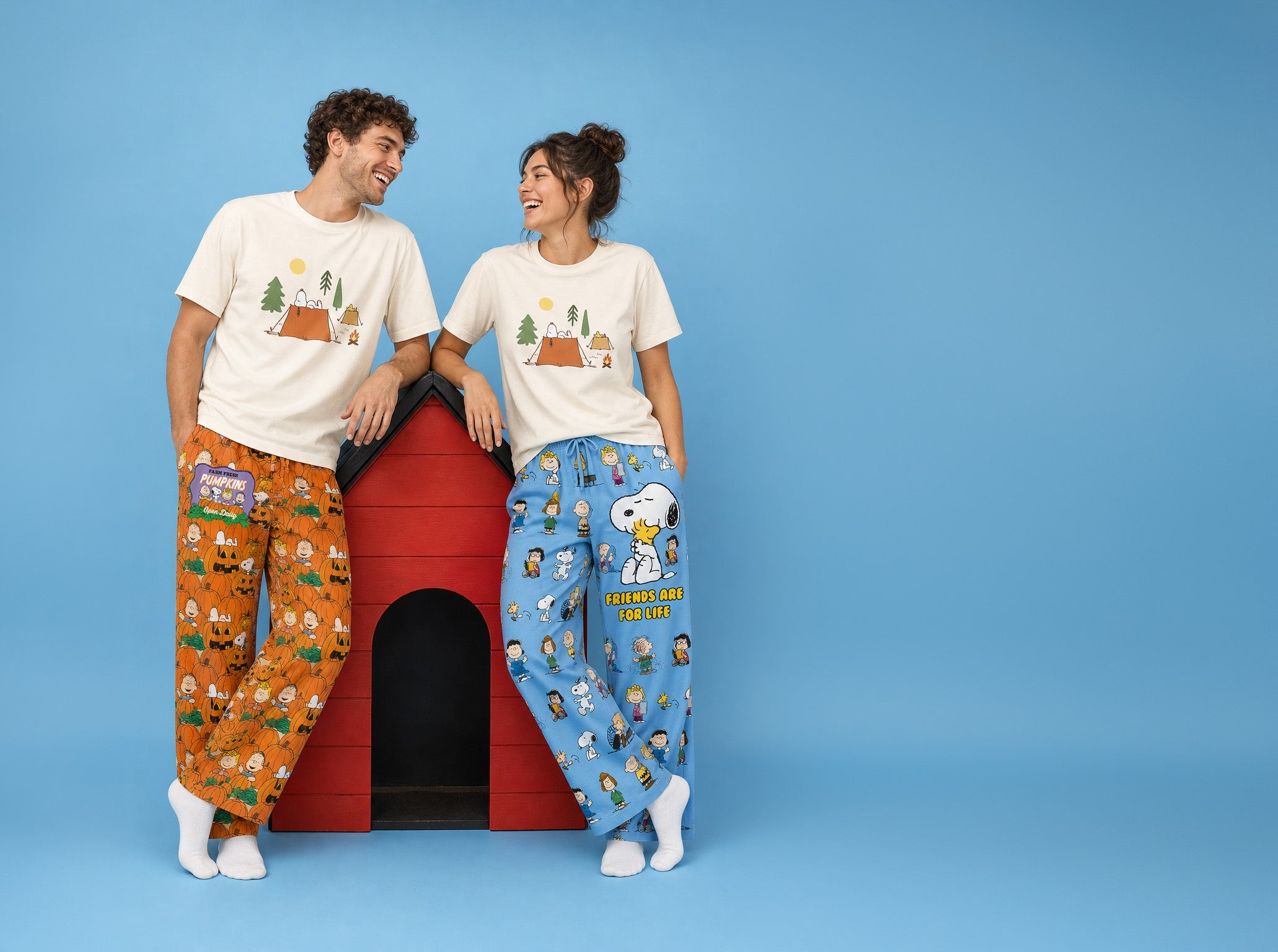 Snoopy Camping Badge pajama lounge pants
