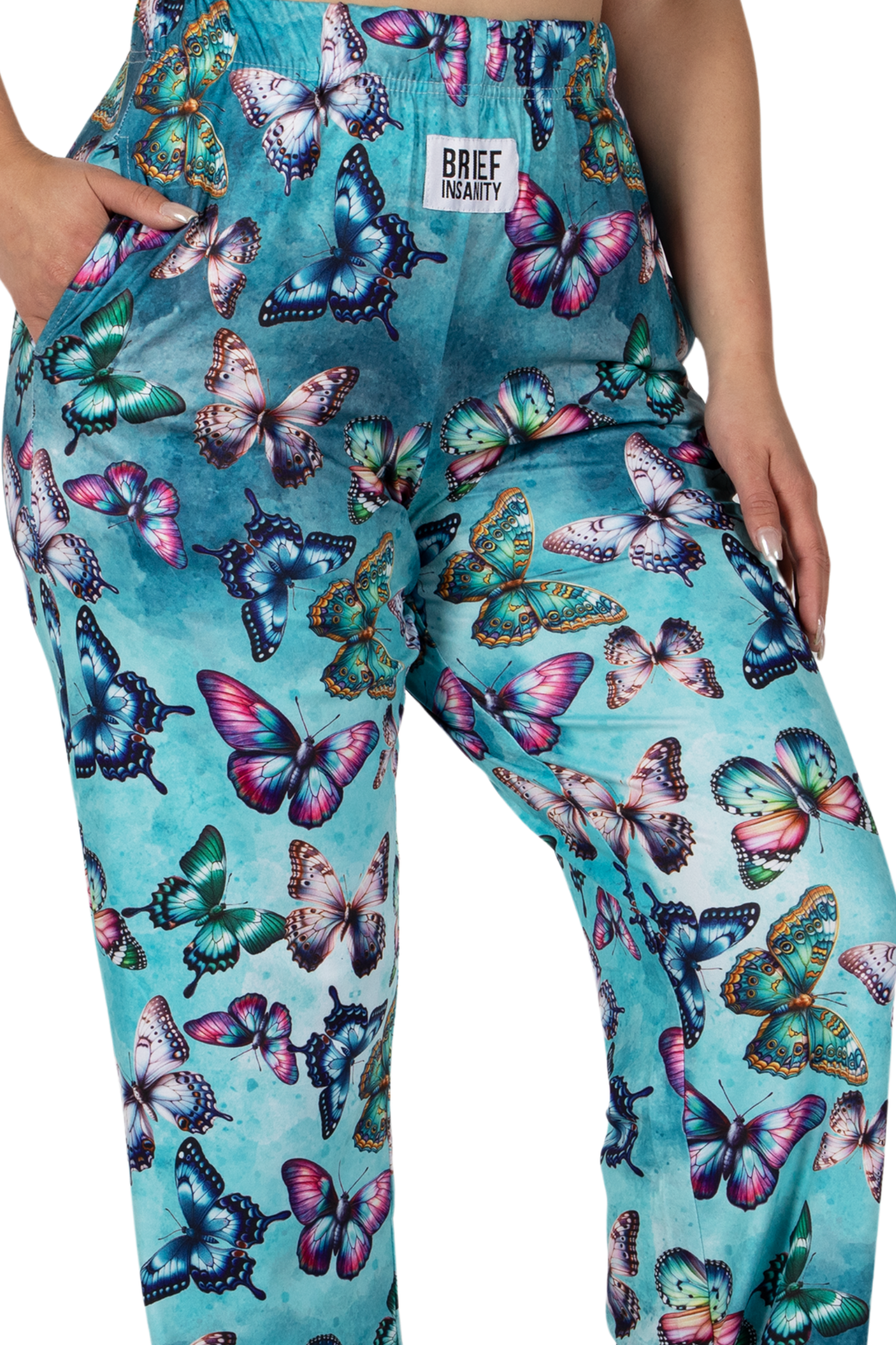 Vibrant Butterfly Pajama Lounge Pants