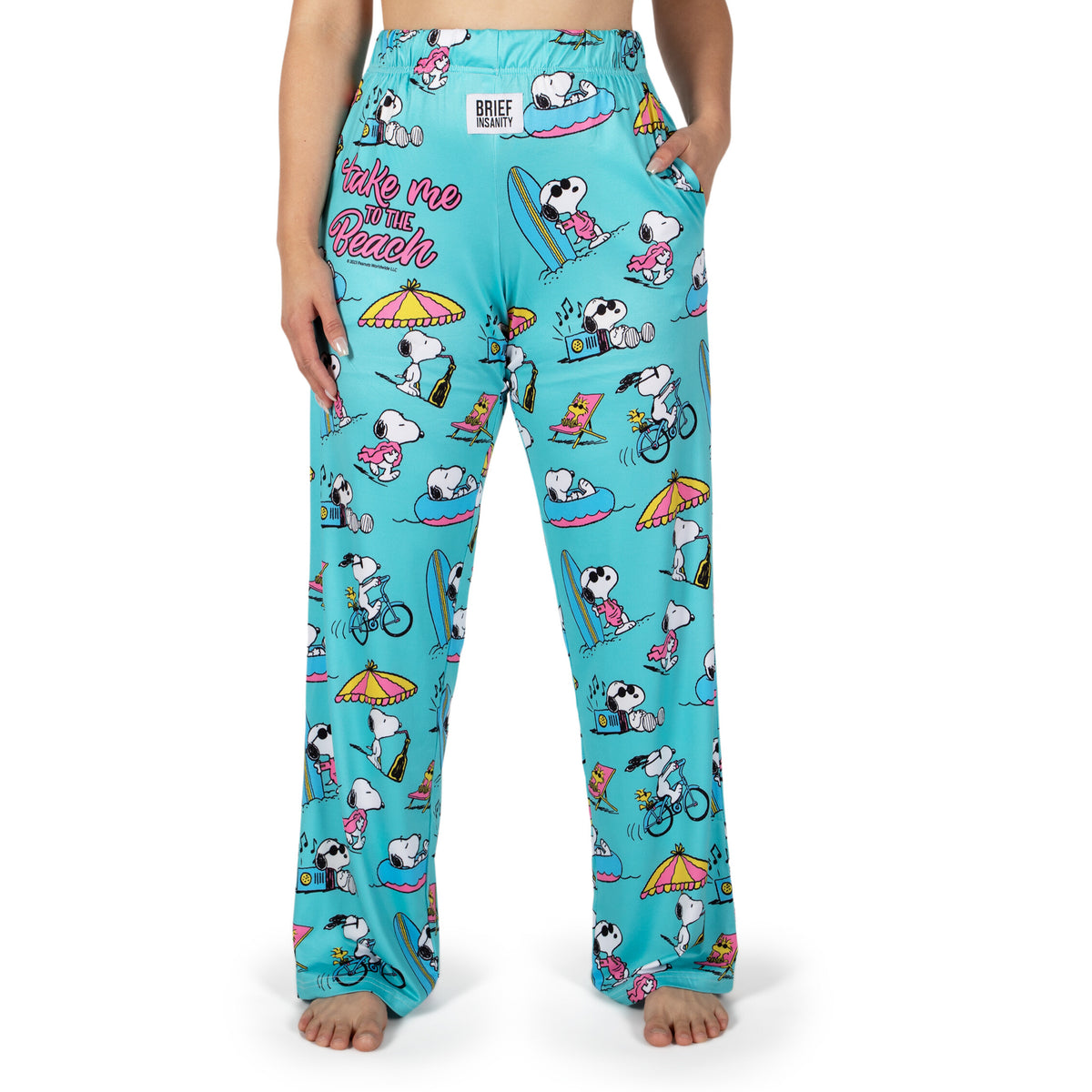 Collections Etc Unisex Snoopy Take Me To The Beach Elasticized 