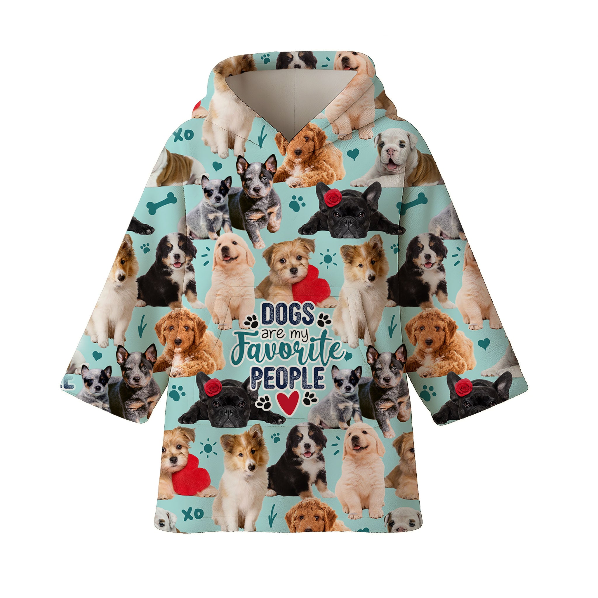 Dogs Are My Favorite People Blanket Hoodie