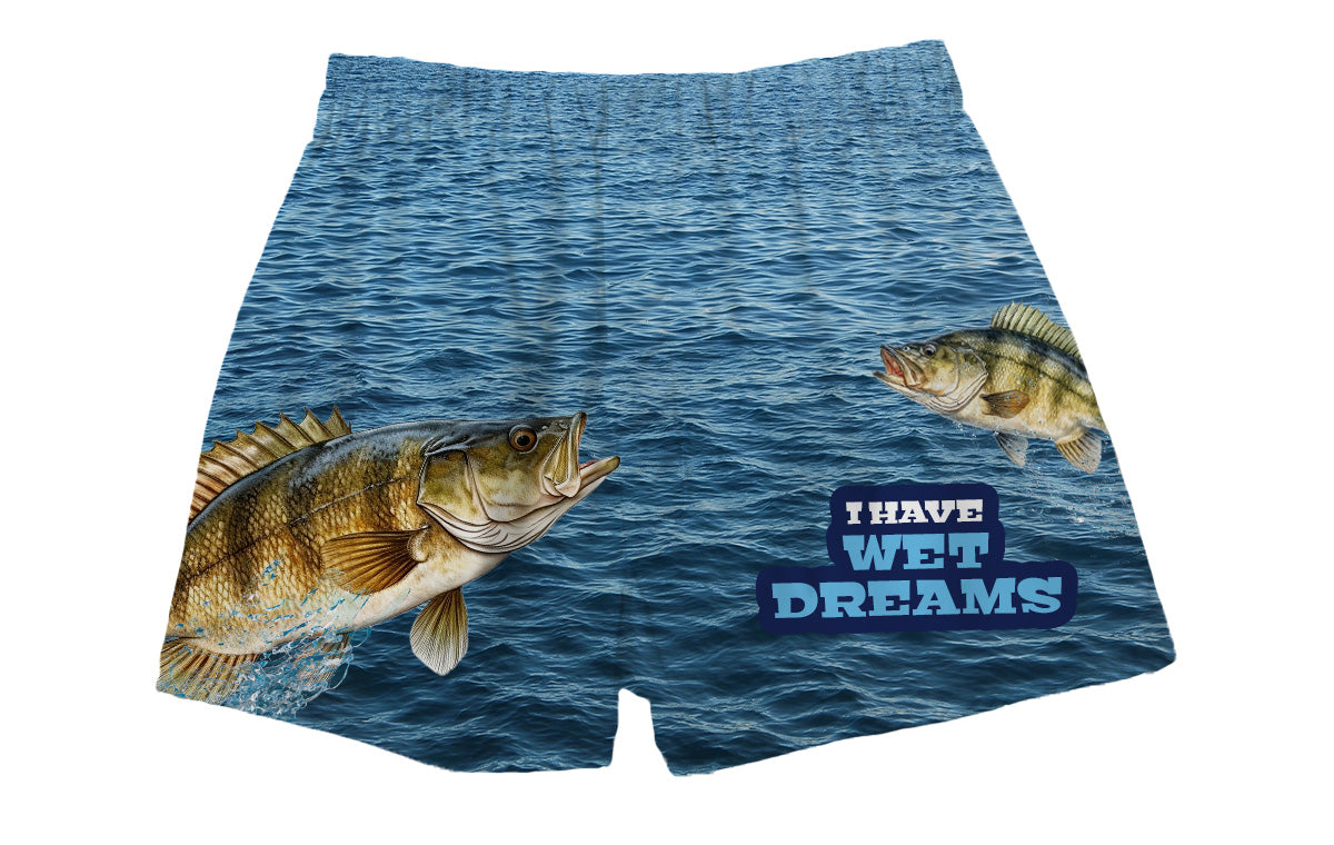 BRIEF INSANITY I Have Wet Dreams Boxer Shorts Front Side