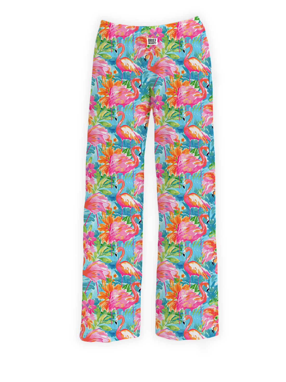 BRIEF INSANITY's Pastel Flamingo Pajama Lounge Pants