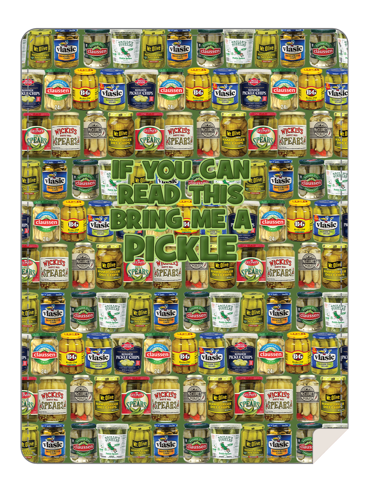 BRIEF INSANITY's Pickle Throw Blanket
