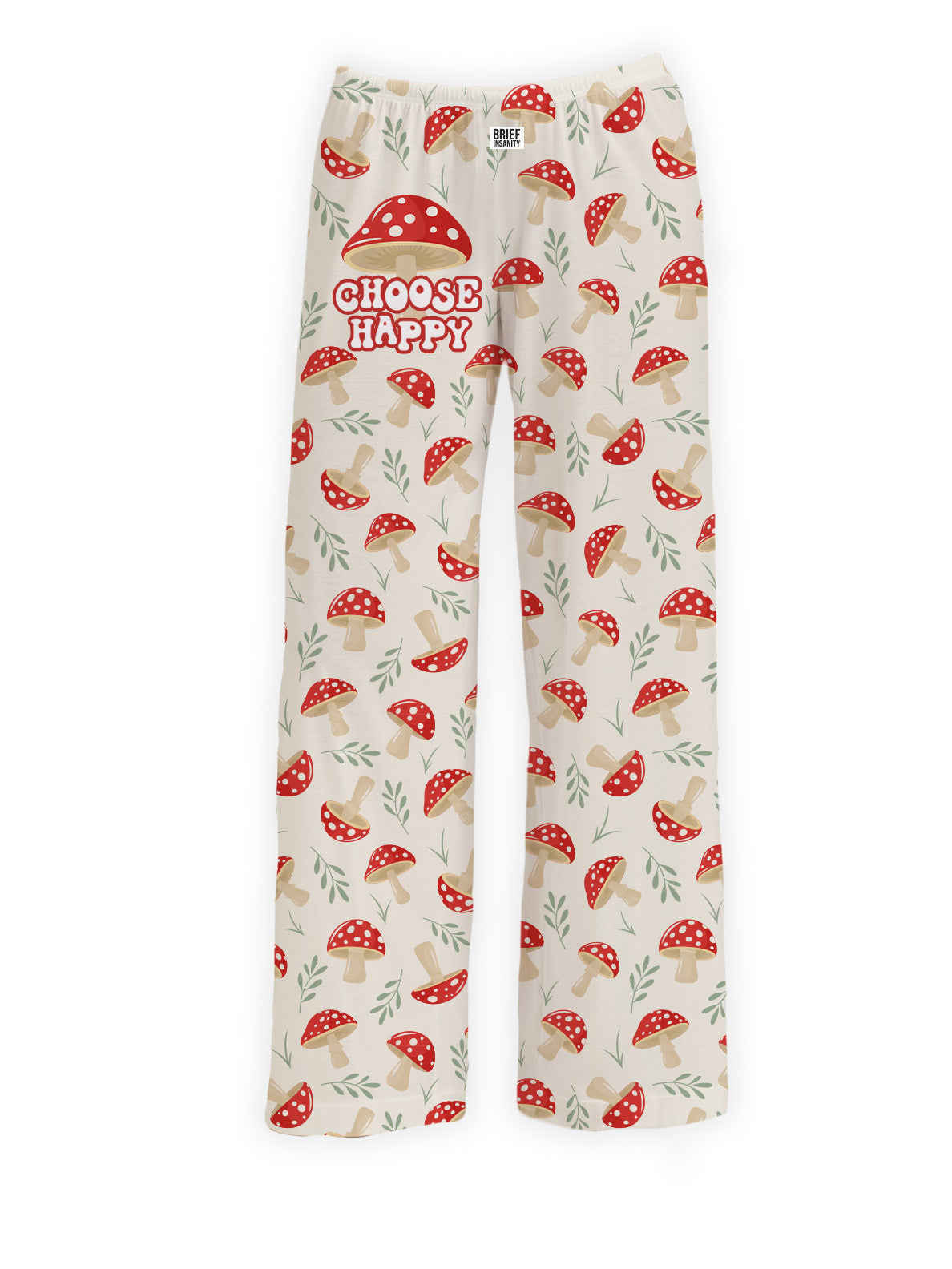 BRIEF INSANITY's Choos Happy Mushroom Pajama Lounge Pants