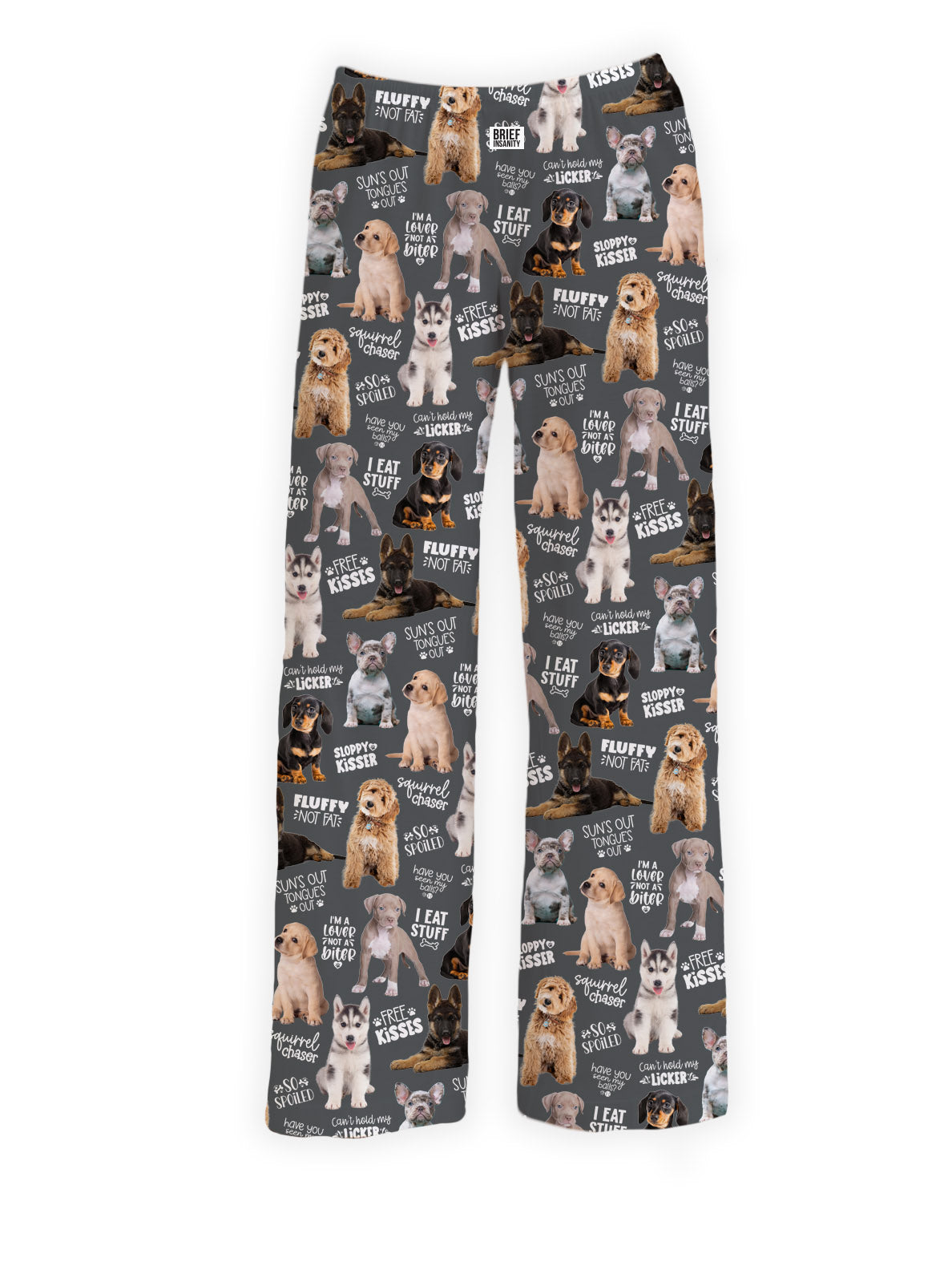 BRIEF INSANITY's Chalkboard Dog Pajama Lounge Pants