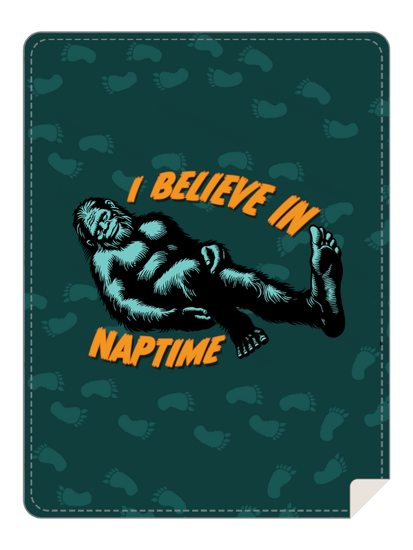 BRIEF INSANITY's Bigfoot Naptime Throw Blanket