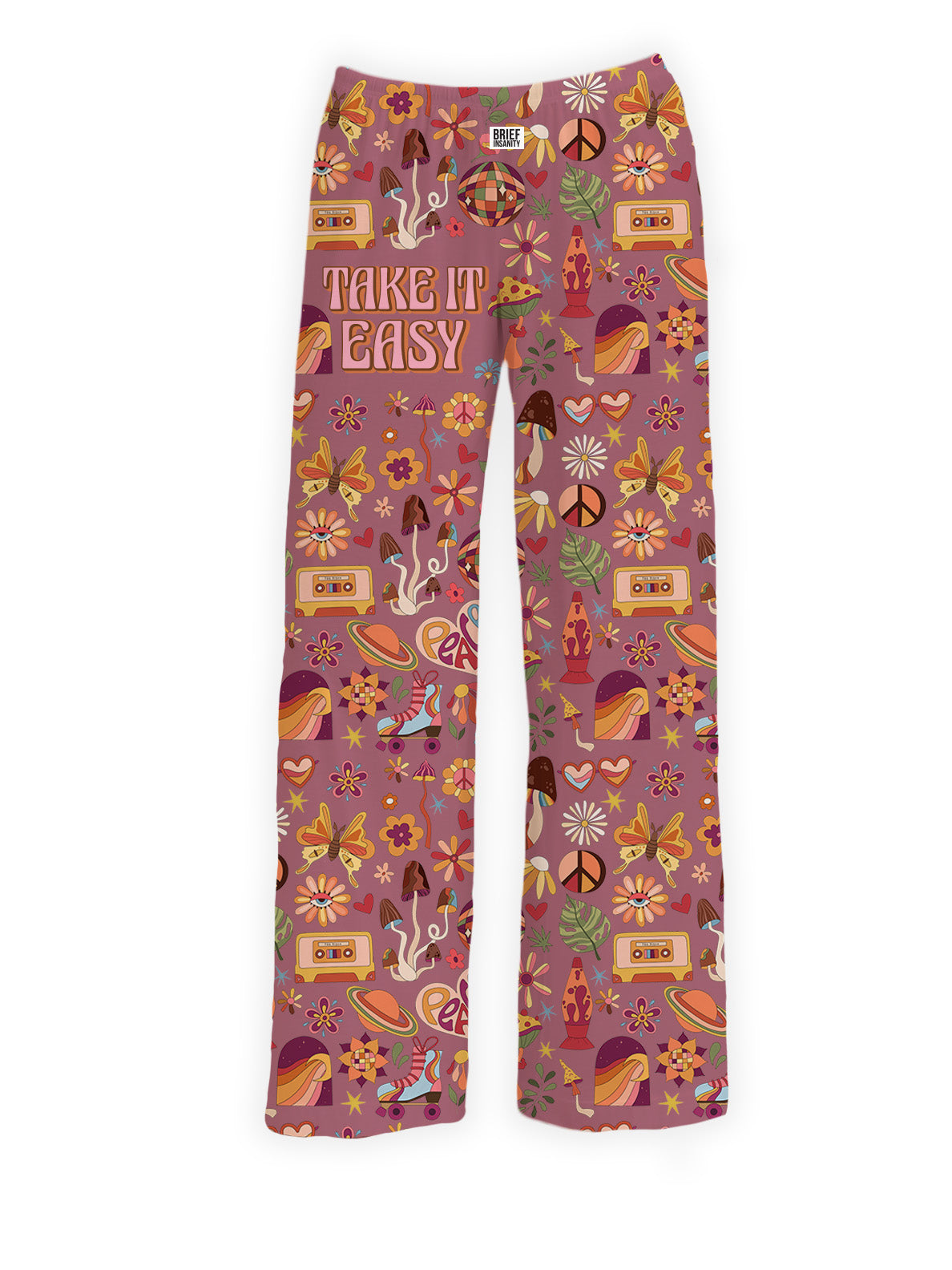 BRIEF INSANITY's Take It Easy Groovy Pajama Lounge Pants