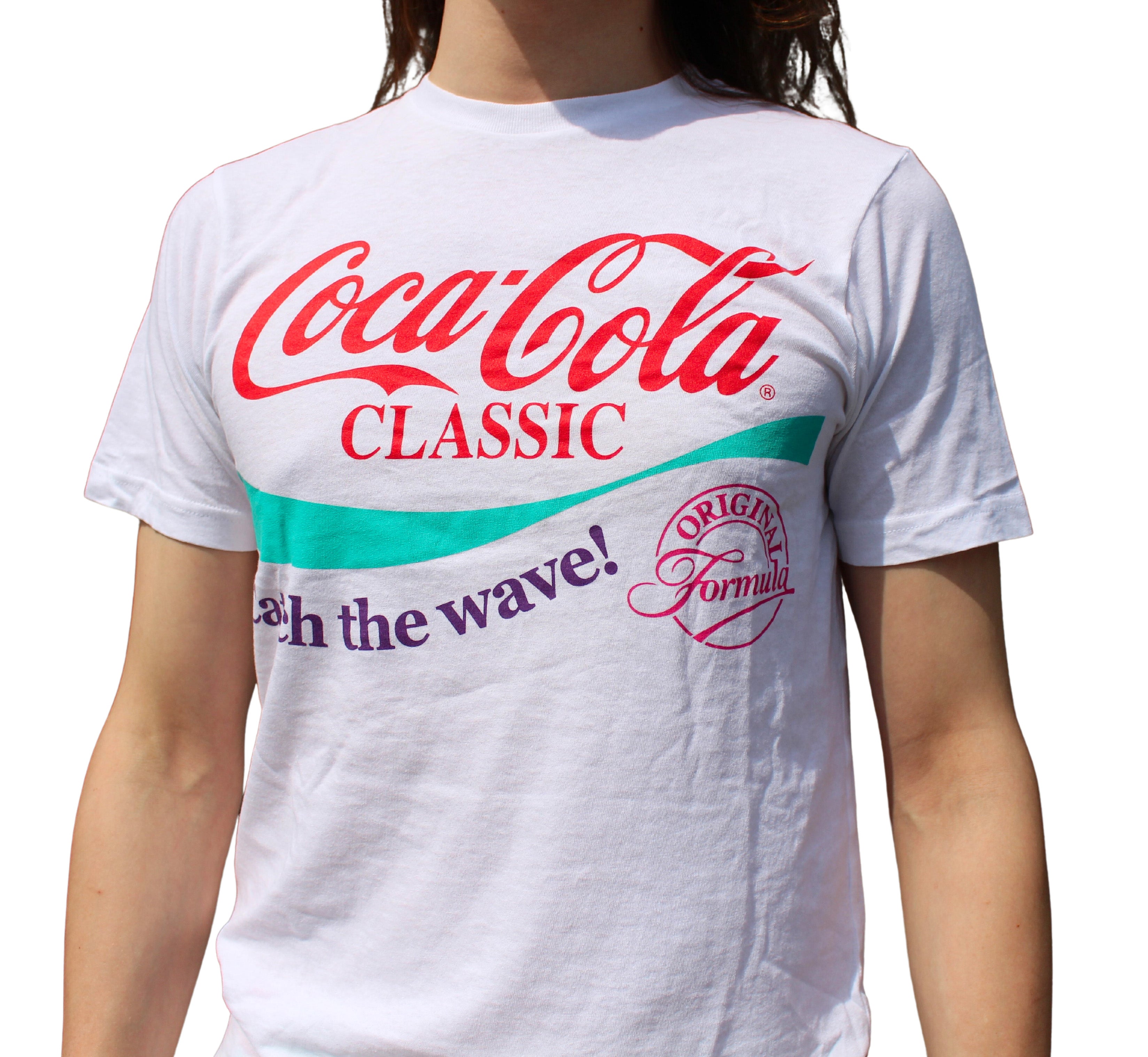 Cocal Cola 90's shirt on model front view 