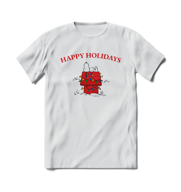 Snoopy Happy Holidays Short Sleeve T-Shirt