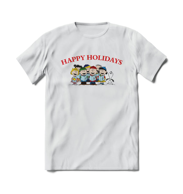 Peanuts & Friends Happy Holidays Short Sleeve T-Shirt