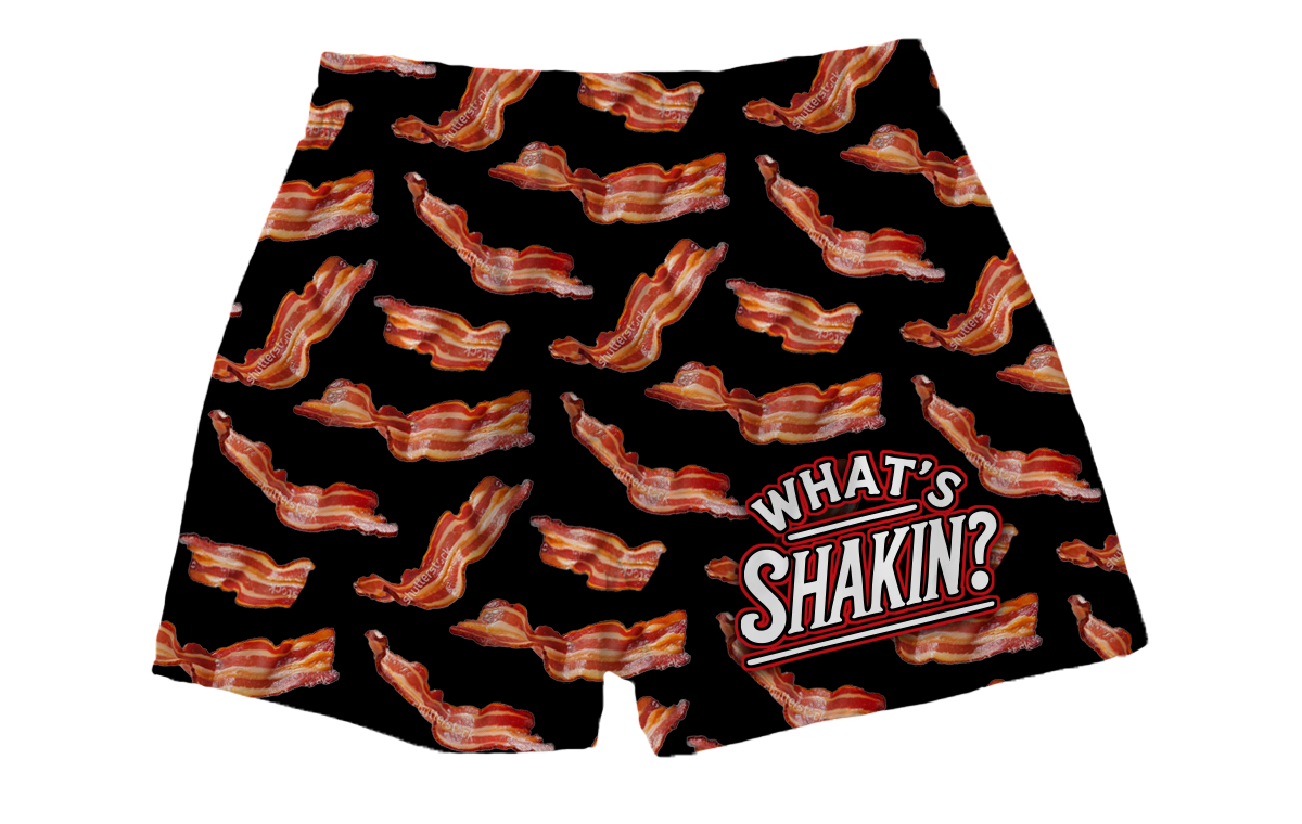 BRIEF INSANITY's What's Shakin Bacon Boxer Shorts