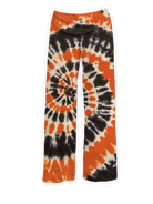 BRIEF INSANITY's Orange & Black Tie Dye Pajama Lounge Pants